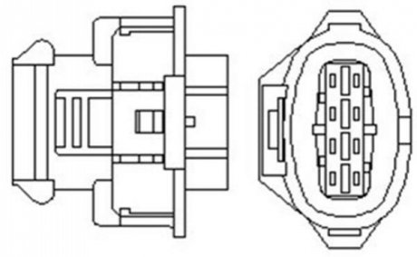 Лямбда-зонд OPEL 4 przewody, 296mm, 9 Ohm, 6W-7W, PLANARNA MAGNETI MARELLI 466016355019