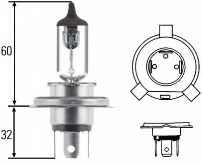 Ліхтар накалу, основная фара, Ліхтар накалу, основная фара HELLA 8GJ002525251 (фото 1)