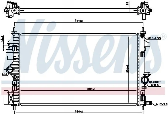 CHЈODNICA WODY OPEL INSIGNIA 1,6D/2,0D 08- NISSENS 606047 (фото 1)