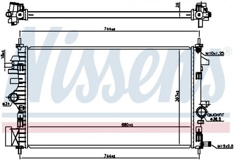 CHЈODNICA WODY OPEL INSIGNIA 1,6D/2,0D 08- NISSENS 606047