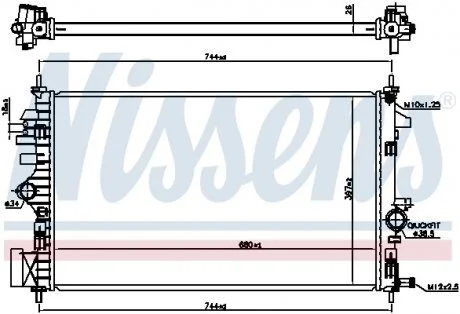 CHЈODNICA WODY OPEL INSIGNIA 1,6D/2,0D 08- NISSENS 606047