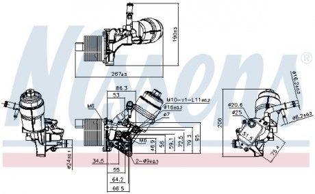 Радіатор масляний OPEL ASTRA J 10-/ADAM 13- NISSENS 91161