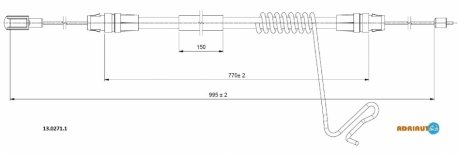 Трос зупиночних гальм ADRIAUTO 1302711