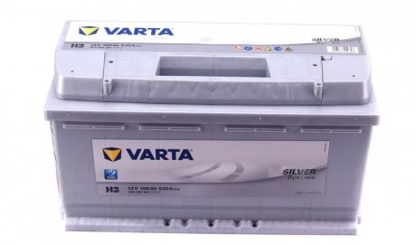 Аккумулятор, Silver Dynamic 100Ah/830A (R+, 353x175x190) VARTA 6004020833162