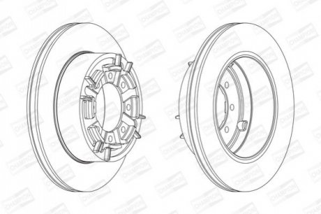 FIAT Диск тормозной задн.Iveco Daily II,III 89- CHAMPION 567128CH1