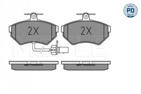 Колодки гальмівні VW P. A4 94-/PASSAT 96- Z CZUJNIKIEM MEYLE 02521945191PD