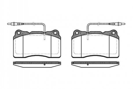 Колодки гальмівнi перед. Peugeot 607 3.0 24V (309x29mm) REMSA 066614