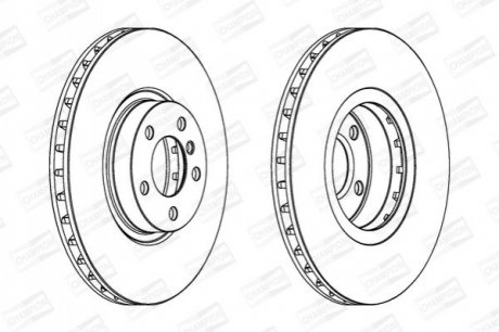 BMW Диск тормозной передн.X5 E70,X6 E71/72 07- CHAMPION 562520CH1