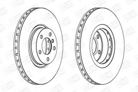 BMW Диск тормозной передн.X5 E70,X6 E71/72 07- CHAMPION 562520CH1