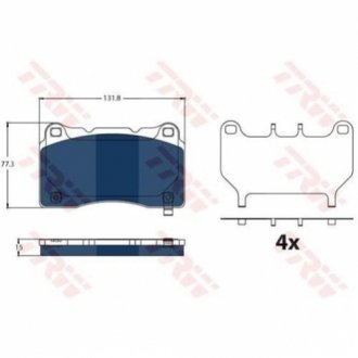 Колодки гальмівні TESLA P. MODEL S/X 12- ELECTRIC BLUE TRW GDB2198BTE