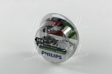 Лампочка H4 12V/60/55W LONGLIFE ECOVISION P43T-38 2SZT PHILIPS 12342LLECOS2