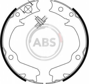 Комплект гальмівних колодок, гальмівна система стоянки A.B.S. 9116
