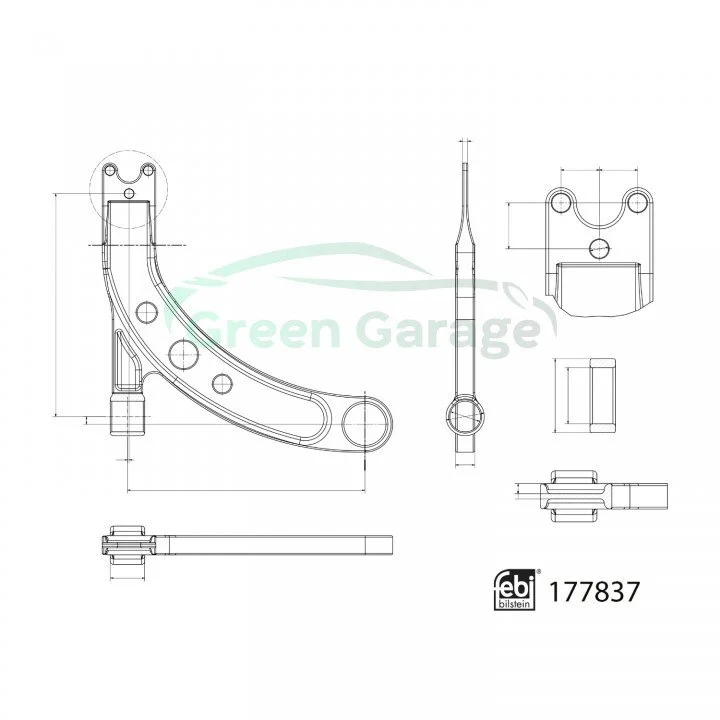 WAHACZ FIAT P. 500X 1,3-1,6 JEEP RENEGADE 14- PR DOLNY FEBI BILSTEIN 177837 (фото 1)