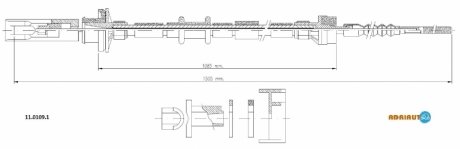 FIAT Трос сцепления Brava-Bravo 1,6-1,8, TDS ADRIAUTO 1101091