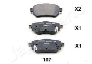 Колодки гальмівні NISSAN T. QASHQAI 1,5-1,6 DCI 13- JAPANPARTS PP107AF