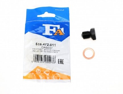 Пробка поддона масляного M14x1.5 L=14.4 (Fischer) Fischer Automotive One (FA1) 518472011