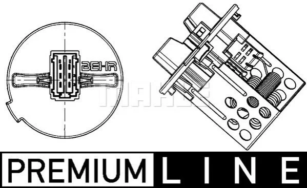 Резистор вентилятора отопителя C C4/P 307 TYPE BEHR MAHLE / KNECHT ABR93000P (фото 1)