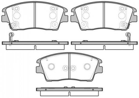 Гальмівнi колодки дисковi перед. HYUNDAI TUCSON 15- REMSA 167602