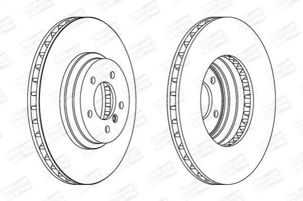 BMW Диск тормозной передн.3 E90,X1 E84 04- CHAMPION 562519CH1 (фото 1)