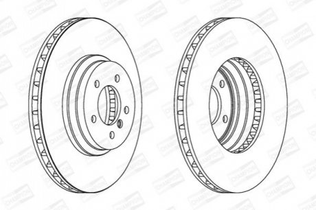 BMW Диск тормозной передн.3 E90,X1 E84 04- CHAMPION 562519CH1