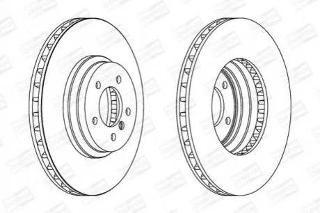 BMW Диск тормозной передн.3 E90,X1 E84 04- CHAMPION 562519CH1