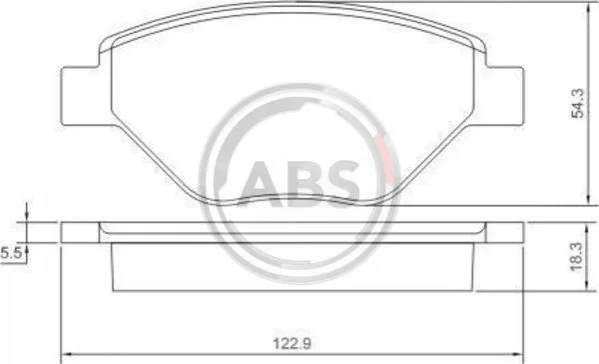 Колодки гальм.перед. Renault Megane II 1.4I 02.02- A.B.S. 37398 (фото 1)