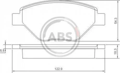 Колодки гальм.перед. Renault Megane II 1.4I 02.02- A.B.S. 37398