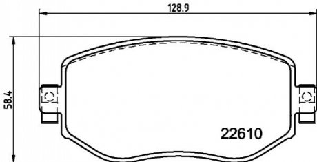 К-кт перед. гальм. колодок Renault Megane IV 2015- HELLA 8DB355025851