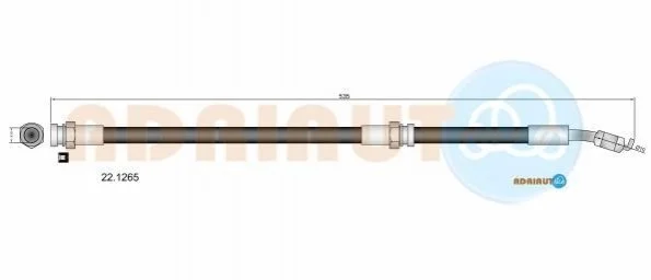 MAZDA Шланг тормозной задн.323 -04 535mm ADRIAUTO 221265 (фото 1)