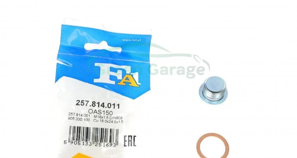 Нарізна пробка, масляний піддон, Резьбовая пробка Fischer Automotive One (FA1) 257814011 (фото 1)