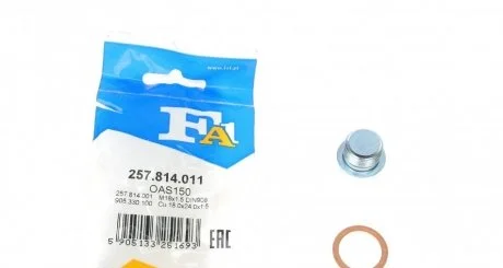 Нарізна пробка, масляний піддон, Резьбовая пробка Fischer Automotive One (FA1) 257814011
