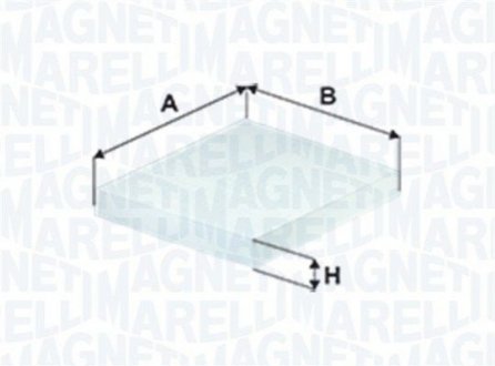 Фільтр повітря салону wкg. CITROEN C5 08-, C6 08- MAGNETI MARELLI 350208065510