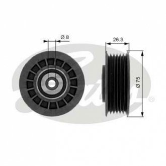 Паразитний / ведучий ролик, поліклиновий ремінь GATES T38092
