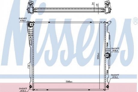 CHЈODNICA WODY BMW X3 F25 3,0 11- NISSENS 60811