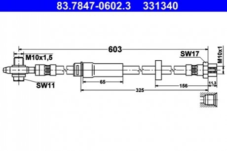 PRZEWрD HAM. ELAST. VW P. PASSAT/CC 05-16 LE/PR ATE 83784706023