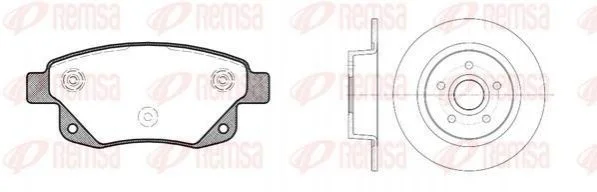 Комплект: 2 диска+ 4 колодки гальмівних REMSA 8125201 (фото 1)