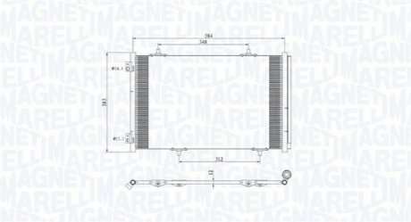 Skraplacz CITROEN/PEUGEOT C-ELYSEE (DD)1.2 VTi MAGNETI MARELLI 350203812000