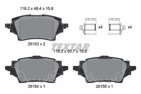 KLOCKI HAM. TOYOTA T. C-HR/COROLLA 1,2-2,0 18- TEXTAR 2615301