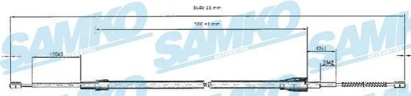 Тросовий привод, стоянкове гальмо SAMKO C0812B (фото 1)