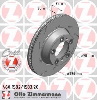 Диск гальмівний ZIMMERMANN 460158320