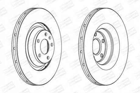 VW Диск тормозной передн.Audi A6 04- CHAMPION 562506CH1