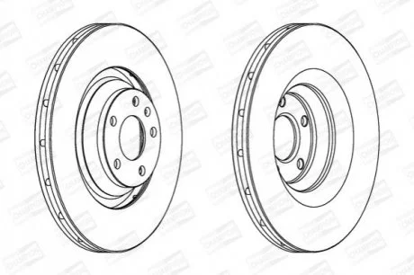 VW Диск тормозной передн.Audi A6 04- CHAMPION 562506CH1