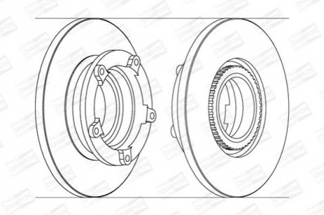 FORD Диск тормозной задн.Transit 06- CHAMPION 562638CH1