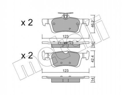 Колодки гальмівніFORD FIESTA VII 1.0 17- TYL METELLI 2209861