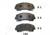 Колодки гальмівні NISSAN P. X TRAIL 1,6 13- JAPANPARTS PA164AF (фото 1)