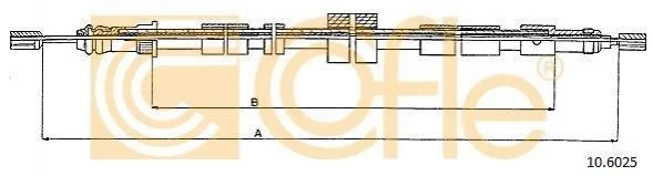 Трос ручника COFLE 106025 (фото 1)