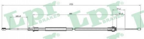 Трос ручного гальма LPR C1666B