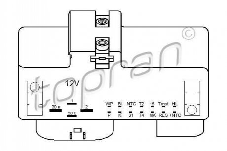 Блок керування вентилятором Audi A3, TT / Seat Leon, Toledo / Skoda Octavia / VW Golf IV 1.9TDI 96-10 TOPRAN / HANS PRIES 110825