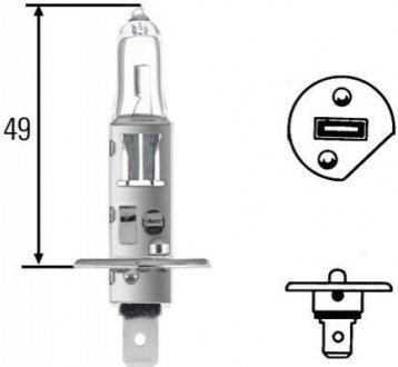 Лампа H1 12V 55W P14,5s Long Life HELLA 8GH002089351