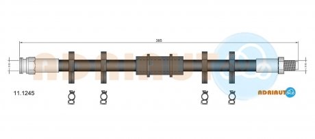 FIAT Торм.шланг передн.Fiorino -99 ADRIAUTO 111245